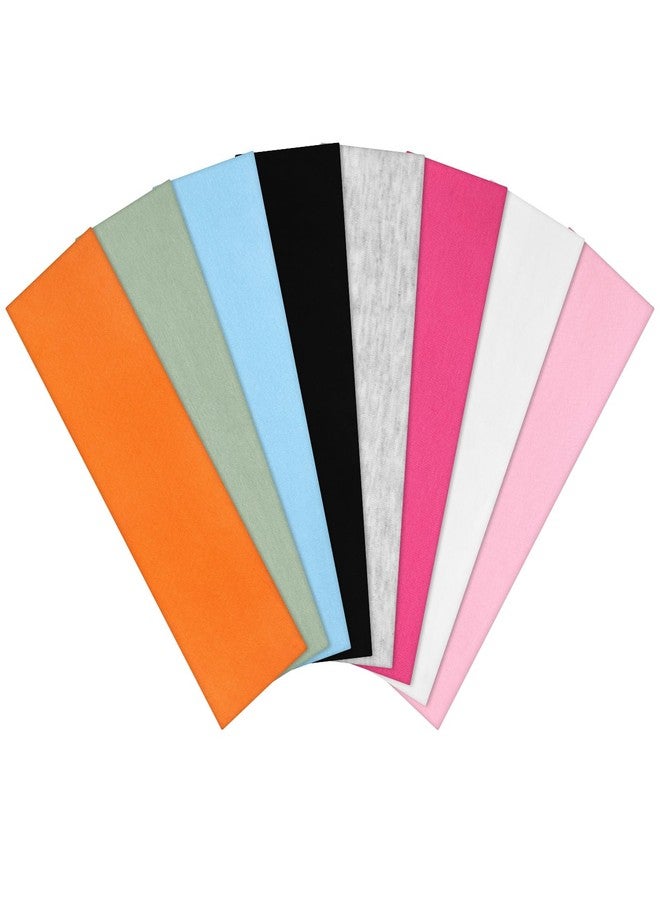 obeoby 8 Pack Non Slip Headbands for Women, Sweat Absorbing Cotton Hair Bands for Workout Yoga Running Sports Valentines Gifts - Image 1